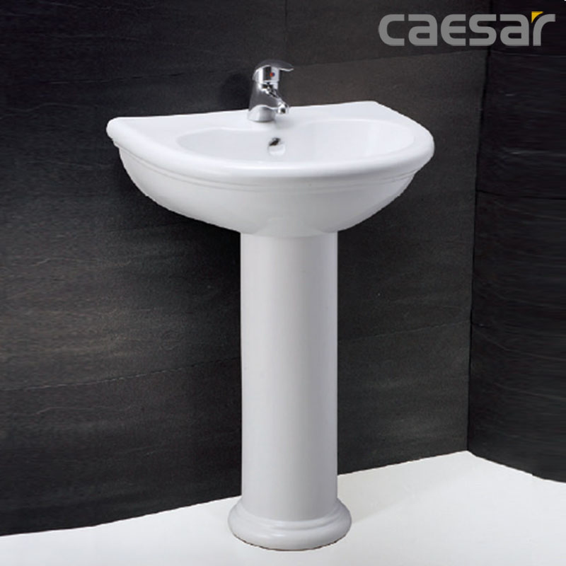 Chậu rửa Lavabo treo tường Caesar L2230 + Chân đứng P2432