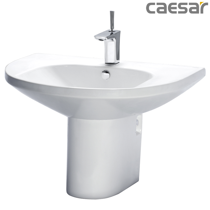 Chậu rửa Lavabo treo tường Caesar L2360 + Chân treo P2439