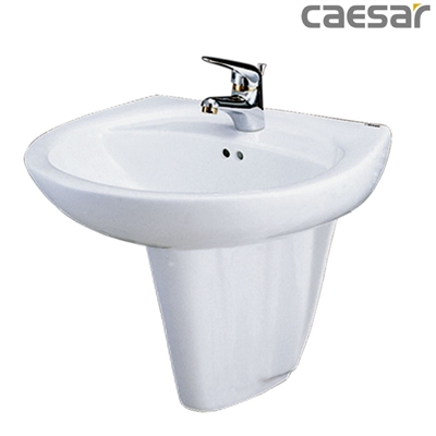 Chậu rửa Lavabo treo tường Caesar L2220 + Chân treo P2436