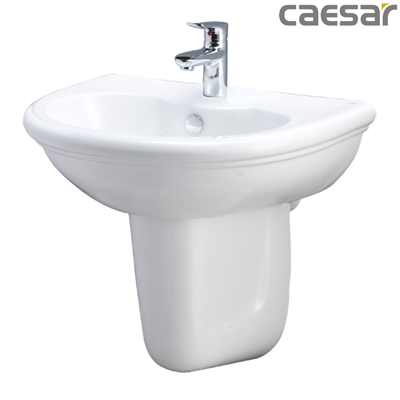 Chậu rửa Lavabo treo tường Caesar L2230 + Chân treo P2441