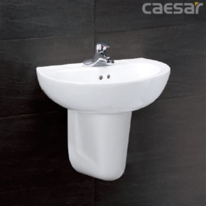 Chậu rửa Lavabo treo tường Caesar L2150 + Chân treo P2441