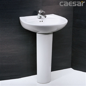 Chậu rửa Lavabo treo tường Caesar L2220 + Chân đứng P2437