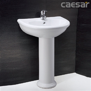 Chậu rửa Lavabo treo tường Caesar L2230 + Chân đứng P2432