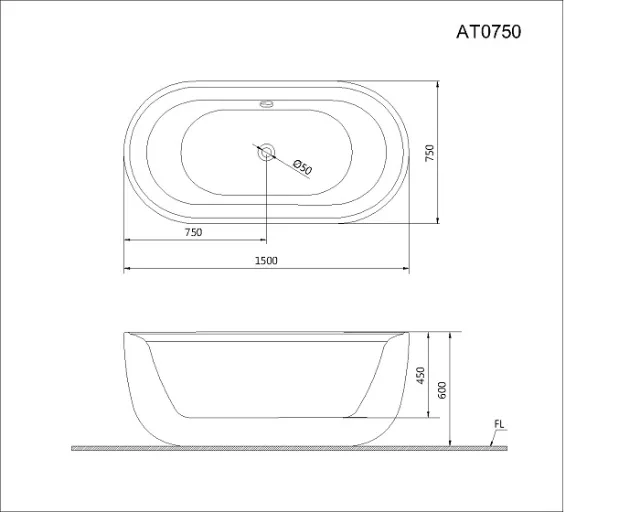 Bồn tắm lập thể Caesar AT0750 – ảnh 2