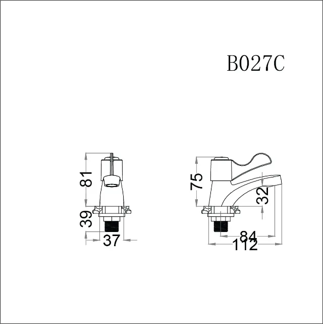 Vòi lavabo lạnh Caesar B027C – ảnh 2