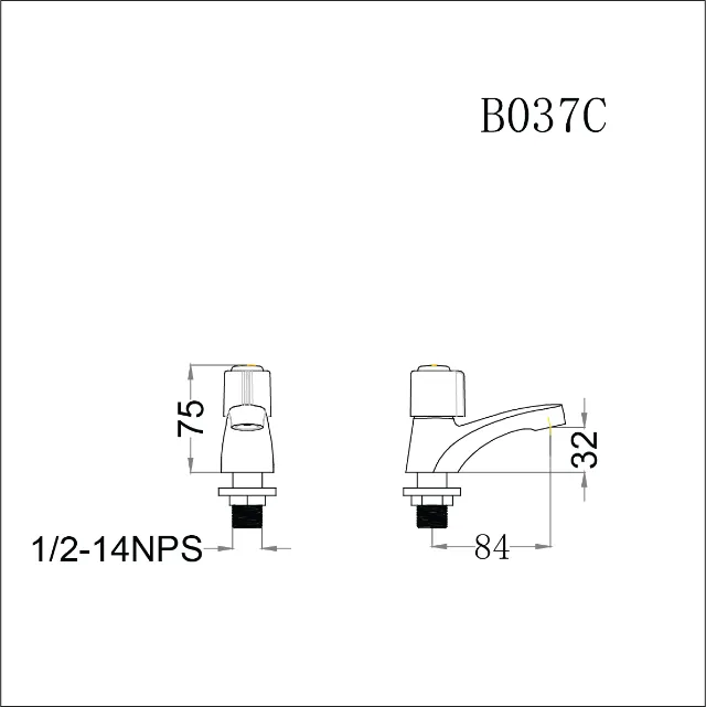 Vòi lavabo lạnh Caesar B037C – ảnh 2