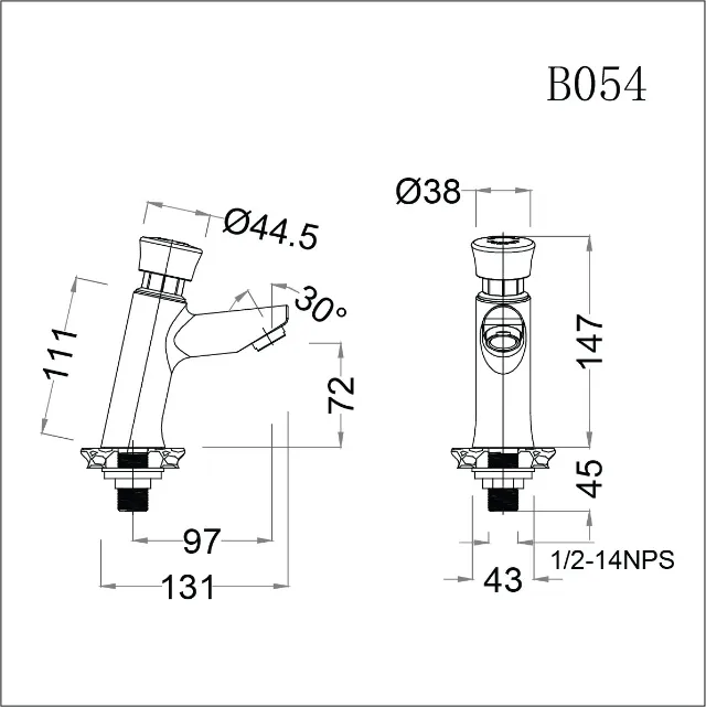 Vòi lavabo lạnh Caesar B054CU – ảnh 2