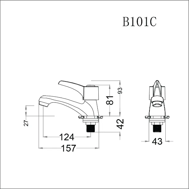 Vòi lavabo lạnh Caesar B101C – ảnh 2