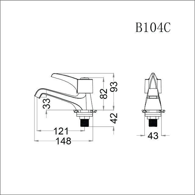 Vòi lavabo lạnh Caesar B104C – ảnh 2