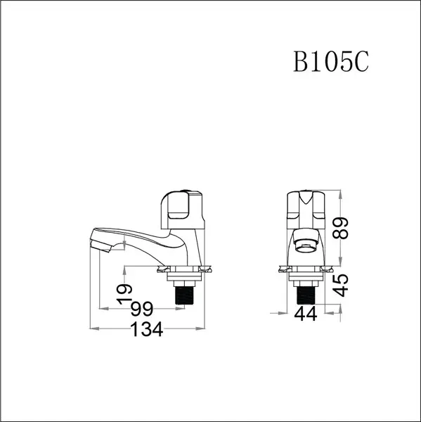 Vòi lavabo lạnh Caesar B105C – ảnh 2