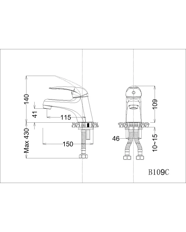 Vòi lavabo lạnh Caesar B109C – ảnh 2