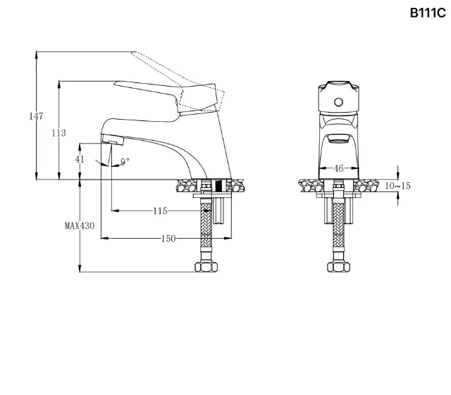 Vòi lavabo lạnh Caesar B111C – ảnh 2