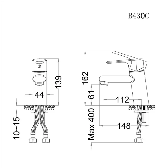 Vòi lavabo nóng lạnh Caesar B430CU – ảnh 2
