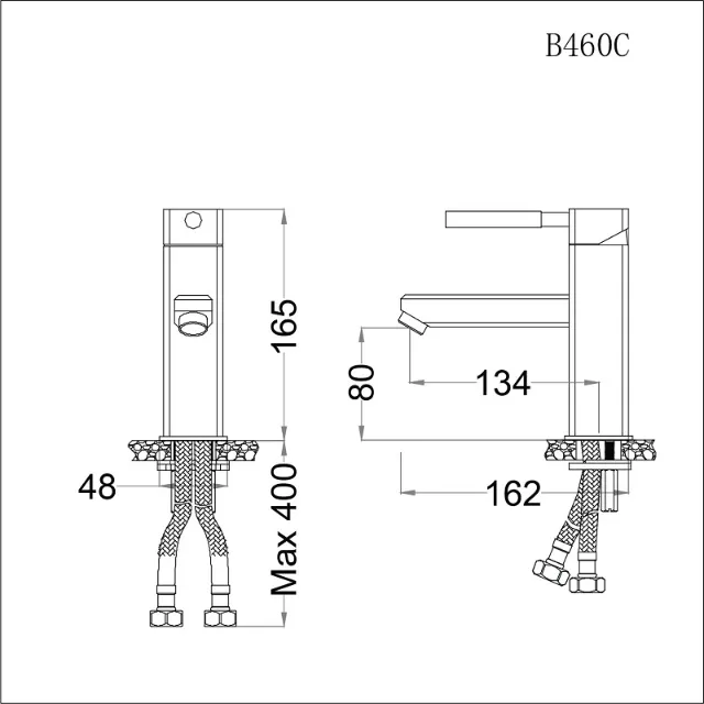 Vòi lavabo nóng lạnh Caesar B460CU – ảnh 2