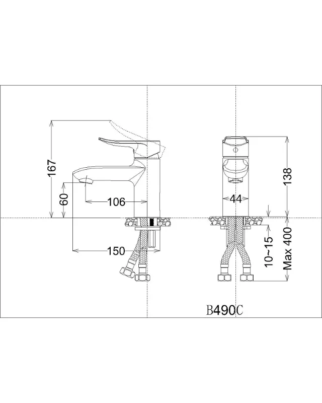 Vòi lavabo nóng lạnh Caesar B490CU – ảnh 2