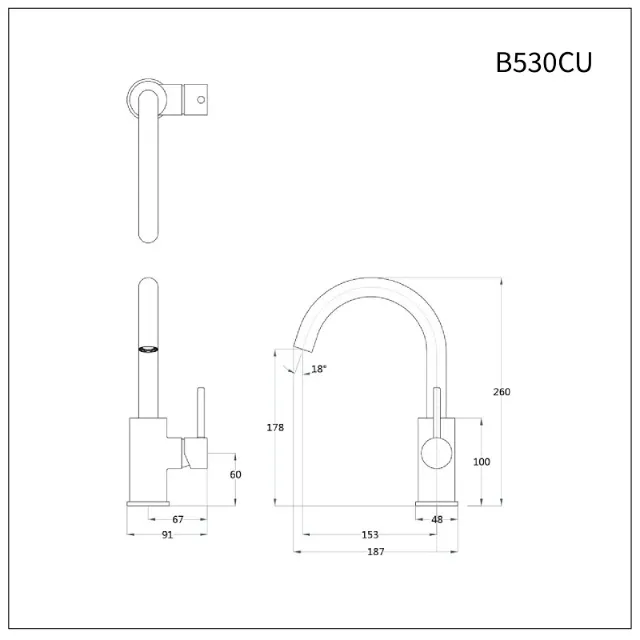 Vòi lavabo nóng lạnh Caesar B530CU – ảnh 2