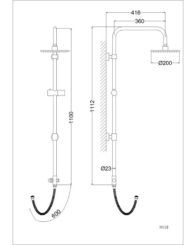 Phụ kiện sen đứng Caesar BS122 – ảnh 2