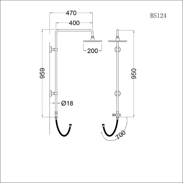 Phụ kiện sen đứng Caesar BS124 – ảnh 2
