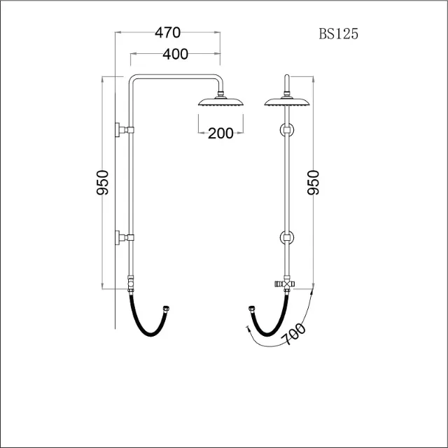 Phụ kiện sen đứng Caesar BS125 – ảnh 2