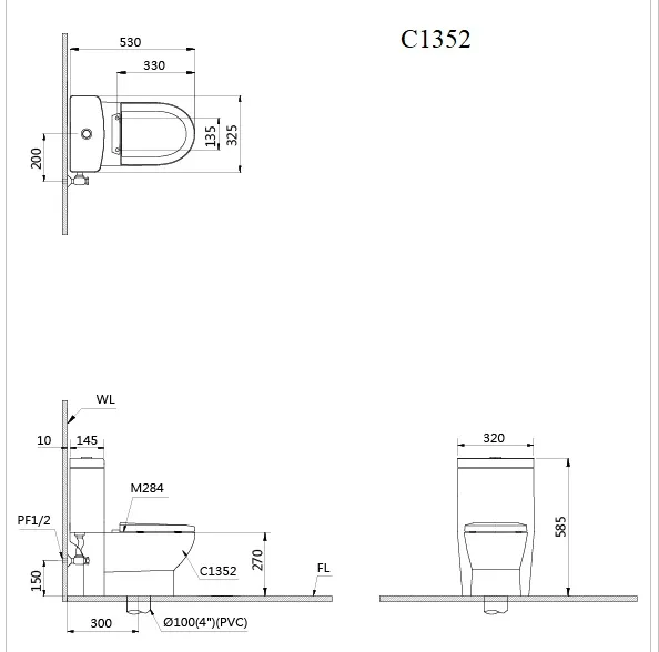 Bồn cầu trẻ em - một khối Caesar C1352 – ảnh 2