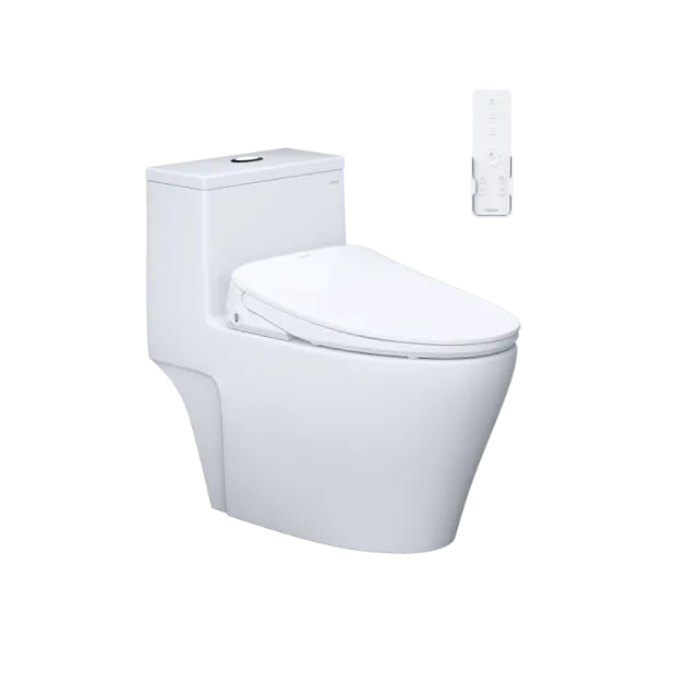 Bồn cầu một khối kết hợp với nắp điện tử Caesar C1356F + TAF710H