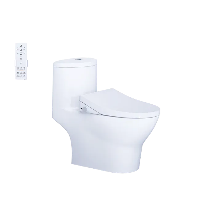 Bồn cầu một khối kết hợp với nắp điện tử Caesar C1375F + TAF512H