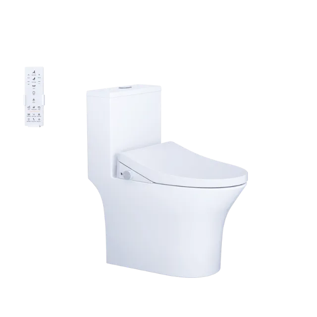 Bồn cầu một khối kết hợp nắp điện tử Caesar C1391F + TAF512H