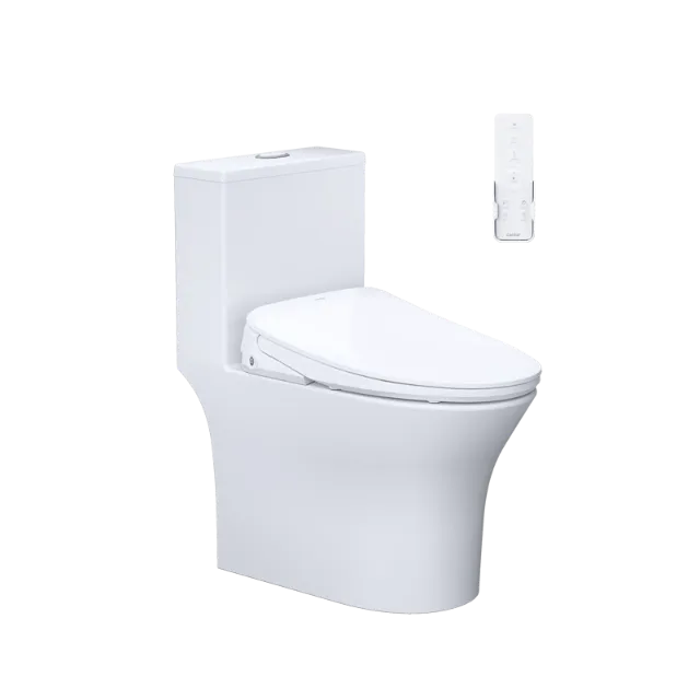 Bồn cầu một khối kết hợp với nắp điện tử Caesar C1391F + TAF710H