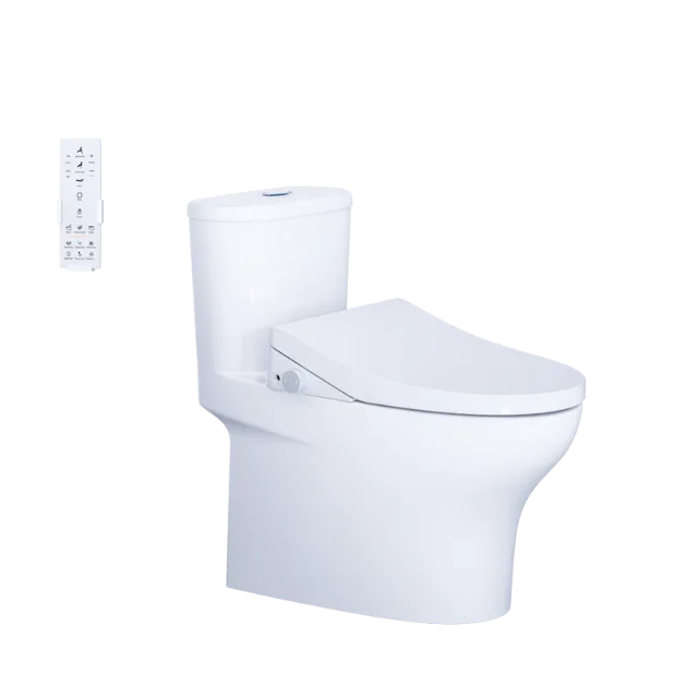 Bồn cầu một khối kết hợp nắp điện tử Caesar C1394F + TAF512H