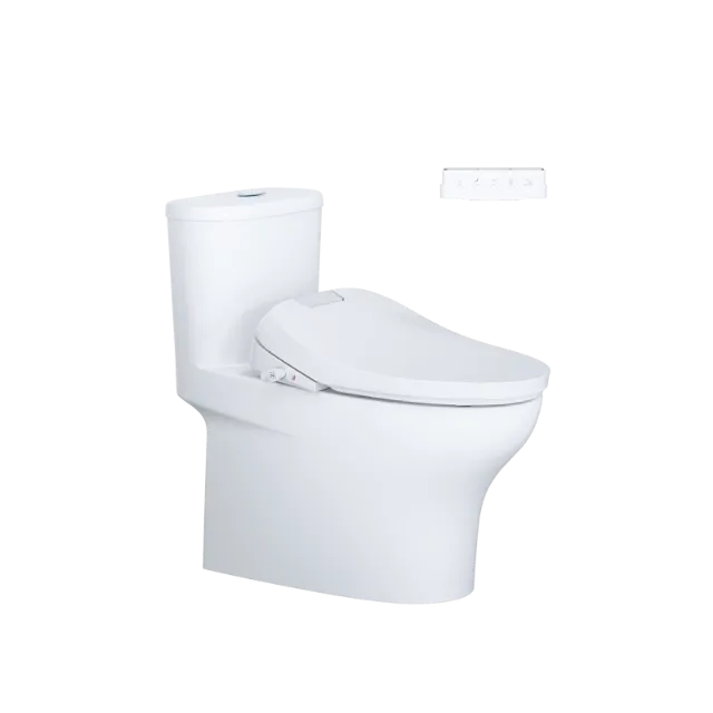 Bồn cầu một khối kết hợp nắp điện tử Caesar C1394F + TAF610H