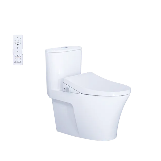 Bồn cầu một khối kết hợp nắp điện tử Caesar C1395F + TAF512H