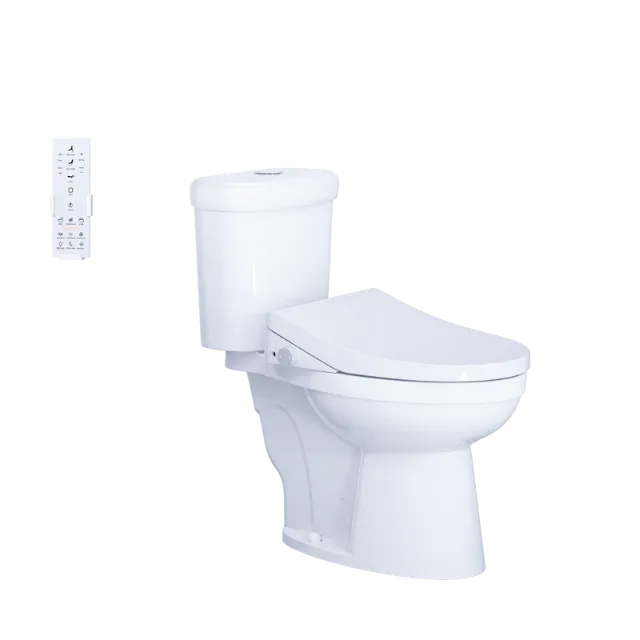 Bồn cầu hai khối kết hợp với nắp điện tử Caesar CT1338 + TAF512H