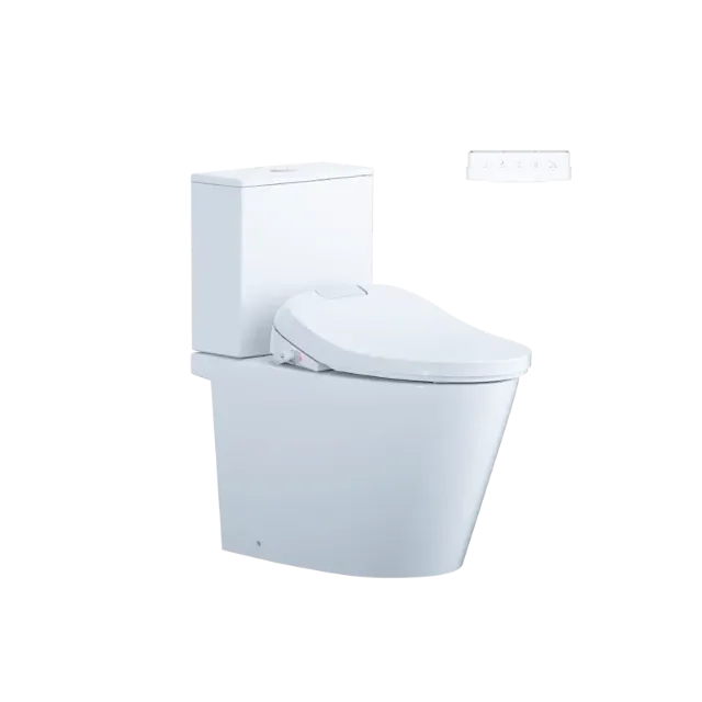 Bồn cầu hai khối kết hợp nắp thông minh Caesar CD1342 + TAF610H