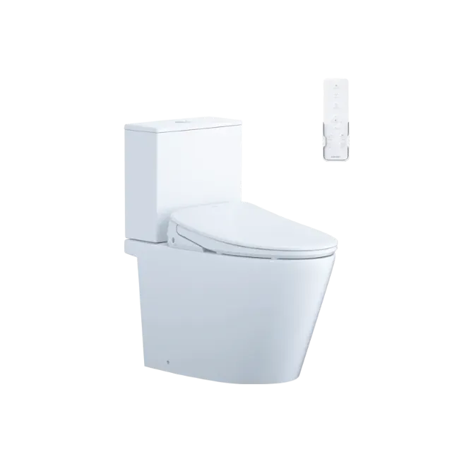 Bồn cầu hai khối kết hợp nắp thông minh Caesar CD1342 + TAF710H