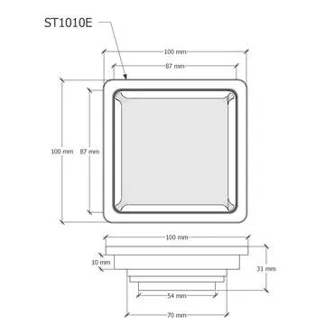 Phễu thoát sàn Caesar ST1010E – ảnh 2