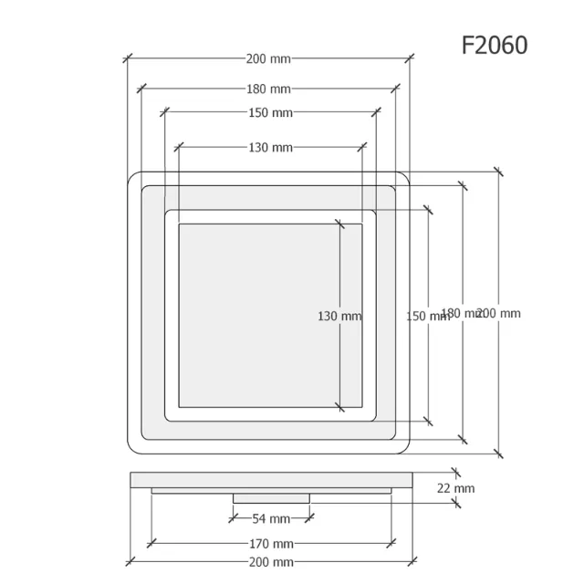Phễu thoát sàn Caesar F2060 – ảnh 2