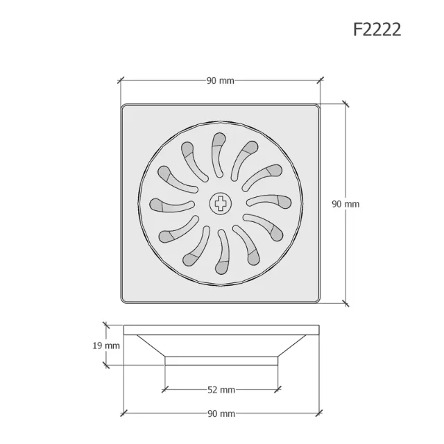 Phễu thoát sàn Caesar F2222 – ảnh 2