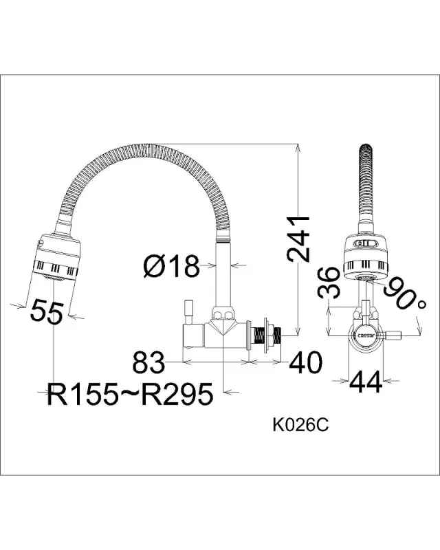 Vòi bếp lạnh Caesar K026C – ảnh 2