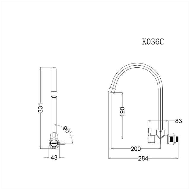 Vòi bếp lạnh Caesar K036C – ảnh 2