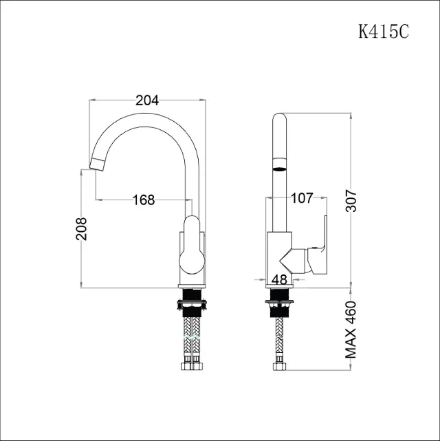 Vòi bếp nóng lạnh Caesar K415C – ảnh 2