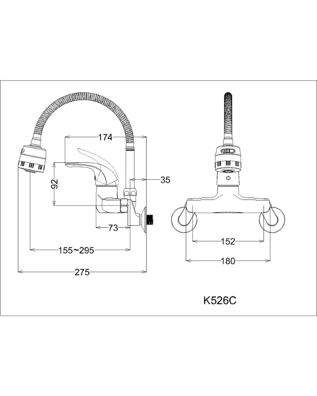 Vòi bếp nóng lạnh Caesar K526C – ảnh 2