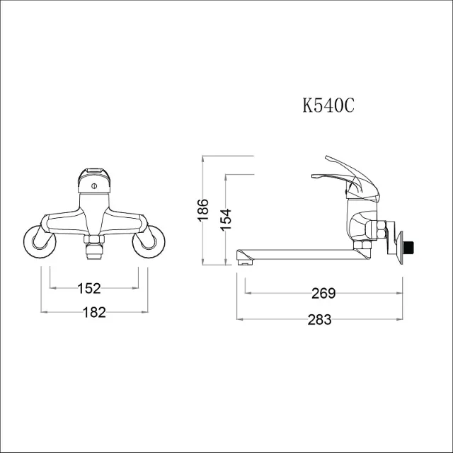 Vòi bếp nóng lạnh Caesar K540C – ảnh 2