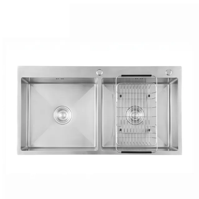 Chậu rửa chén inox 2 hộc Caesar KSH02H100SX