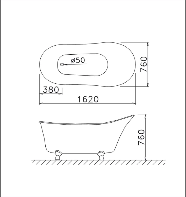 Bồn tắm ngồi Caesar KT1160 – ảnh 2