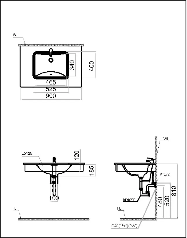 Lavabo âm bàn Caesar L5125 – ảnh 2