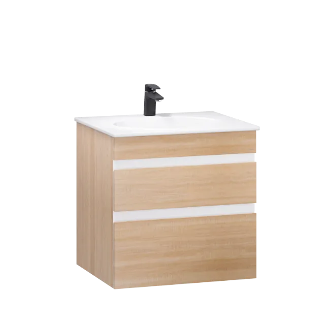 Tủ lavabo Caesar LF5024 – review bộ lavabo kèm tủ treo gọn gàng