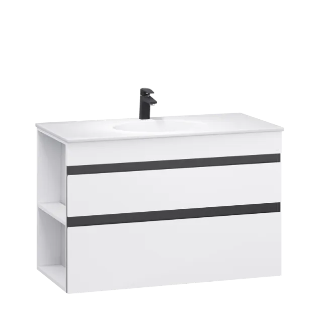 Lavabo kết hợp tủ treo lavabo Caesar LF5028 + EH15028DDLV