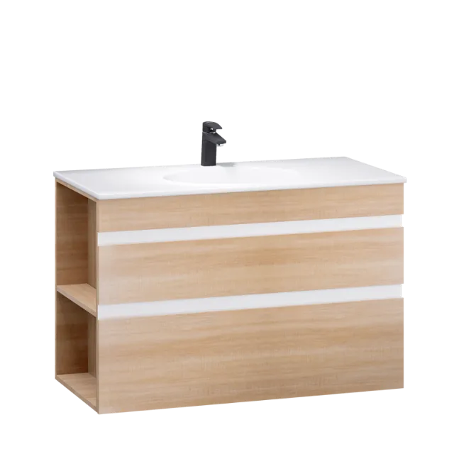 Lavabo kết hợp tủ treo lavabo Caesar LF5028 + EH15028DDLW7V