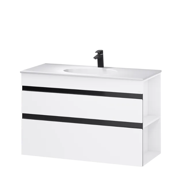 Lavabo kết hợp tủ treo lavabo Caesar LF5028 + EH15028DDRV