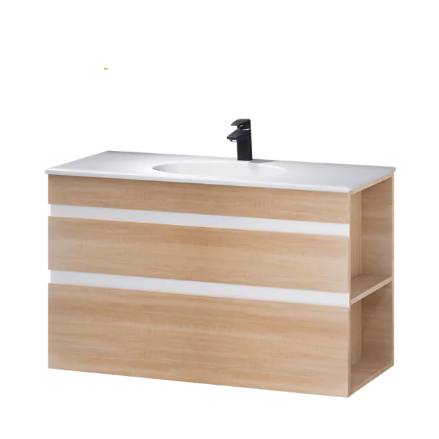 Lavabo kết hợp tủ treo lavabo Caesar LF5028 + EH15028DDRW7V